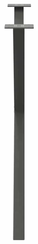 Pés para mesa de jantar em formato de X, 2 peças, antracite, 90x (72-7