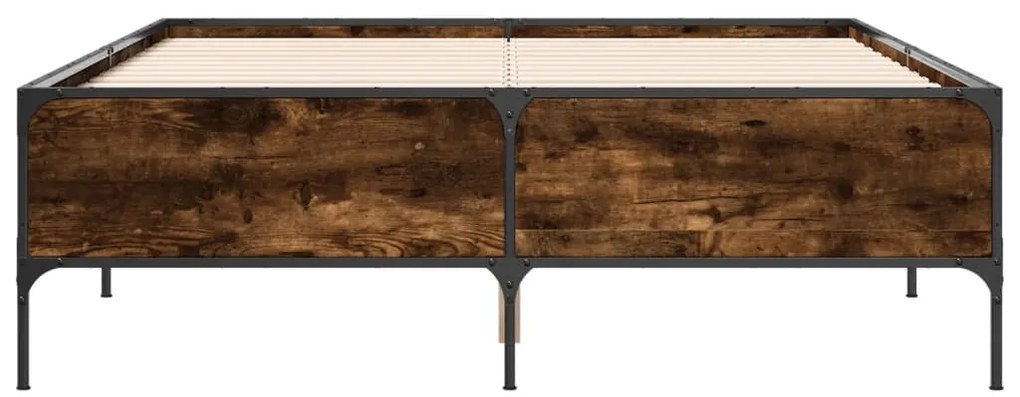 Estrutura de cama 140x200 cm derivados madeira/metal