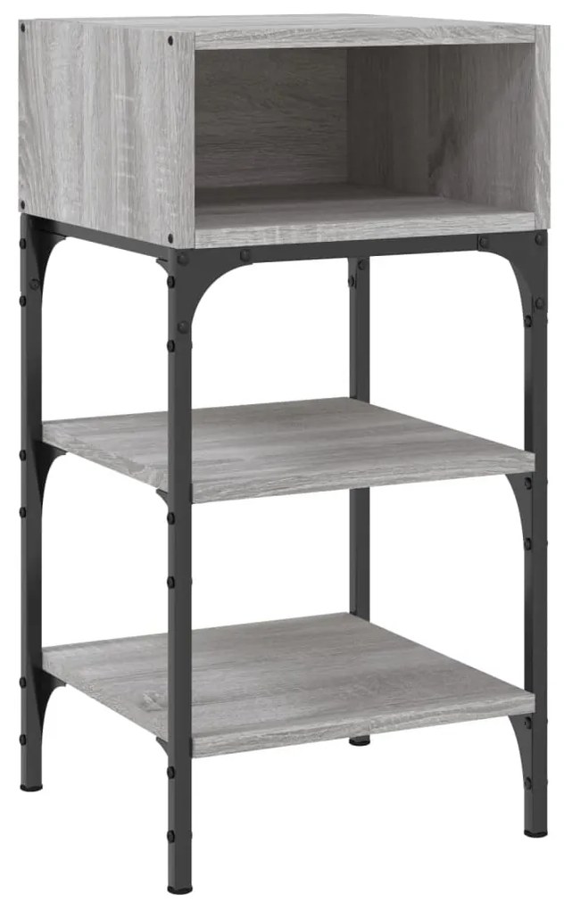 Mesas cabeceira 2pcs 35x34,5x70 cm deriv.madeira cinza sonoma