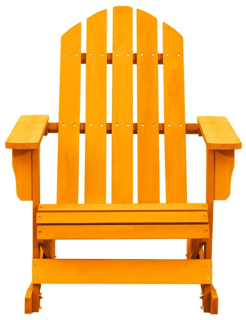 Cadeira Adirondack de baloiçar p/ jardim abeto maciço laranja