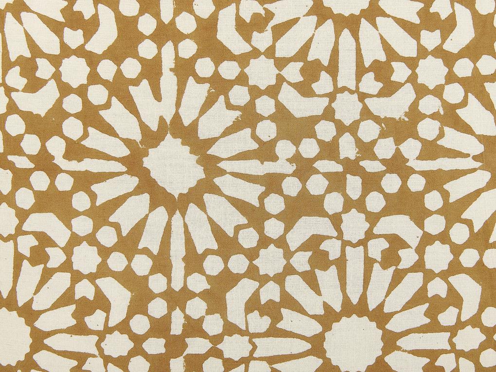 Conjunto de 2 almofadas decorativas com padrão geométrico em algodão creme 45 x 45 cm CEIBA Beliani