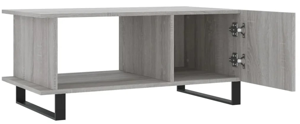 Mesa de centro 90x50x40 cm derivados de madeira cinzento sonoma