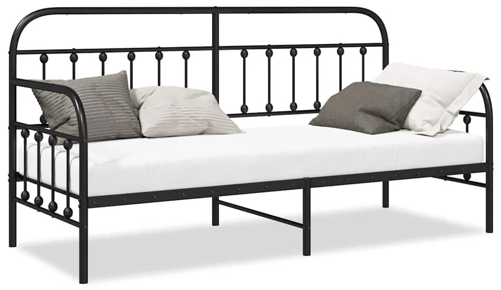 Estrutura de Cama Dia Preto 80x200 cm Aço