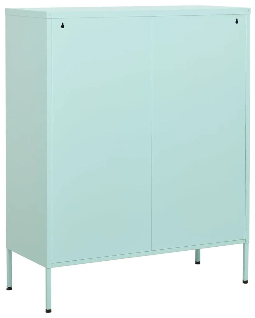 Armário de arrumação aço 80x35x101,5 cm verde-hortelã