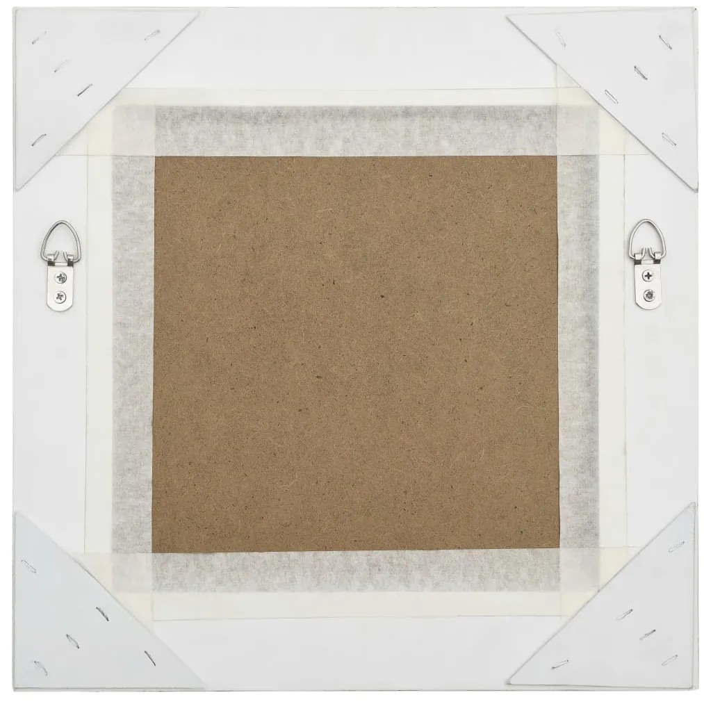 Espelho de parede estilo barroco 40x40 cm branco