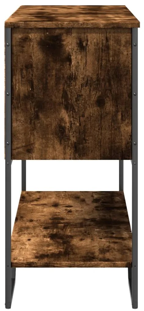 Mesa consola 100x35x74,5cm derivados de madeira carvalho fumado