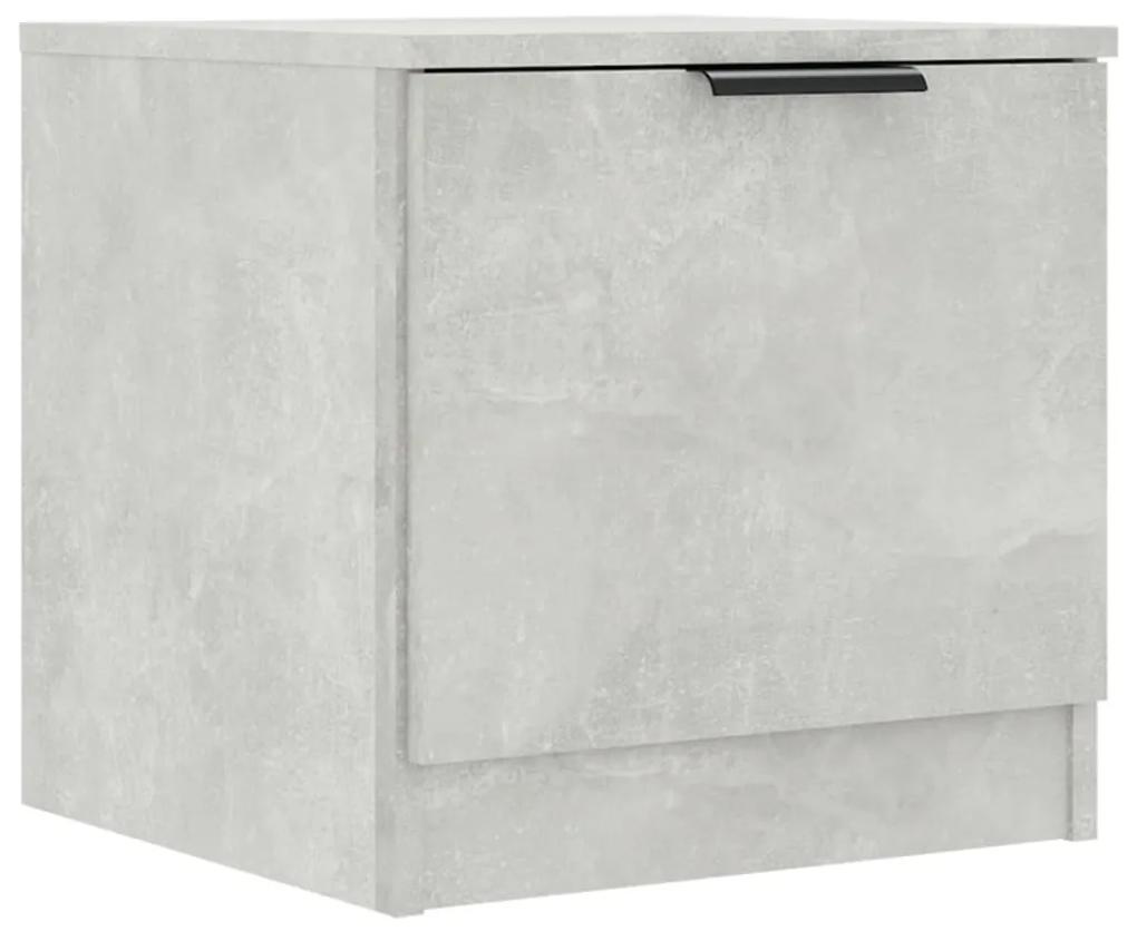 Mesa de cabeceira 40x39x40 cm cinzento cimento