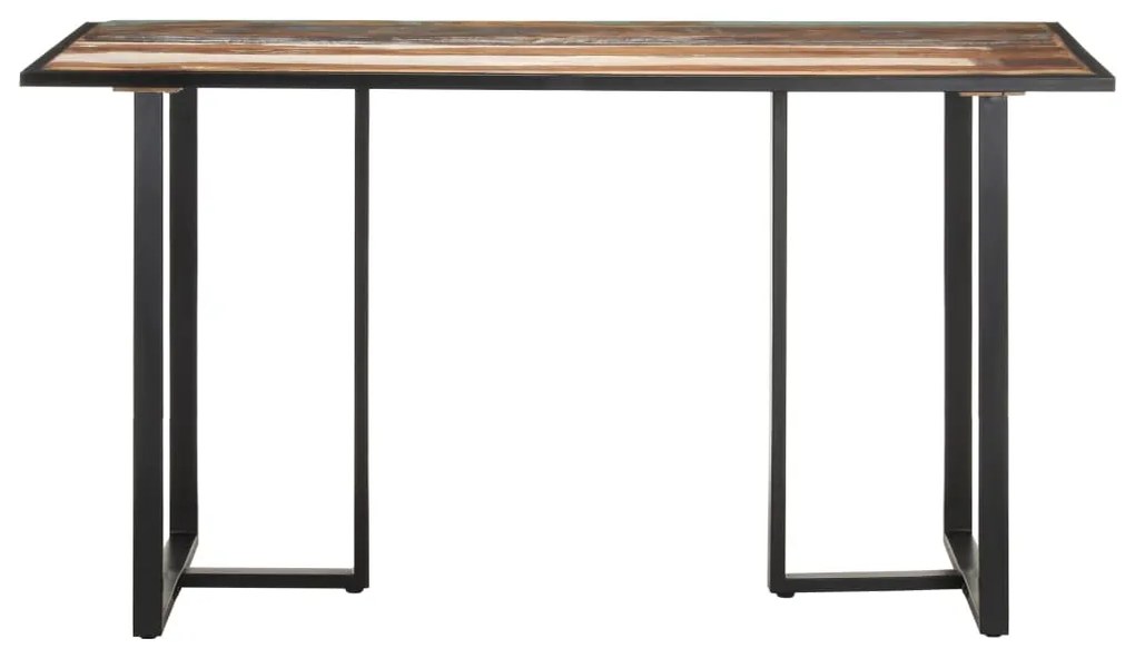 Mesa de jantar 140 cm madeira recuperada maciça