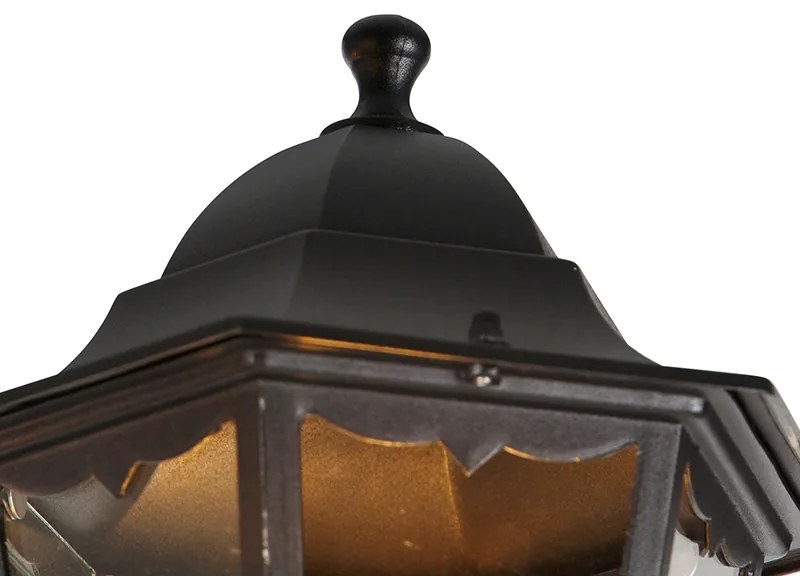 Lanterna de exterior preta 220 cm 3 luzes IP44 - Havana Clássico / Antigo