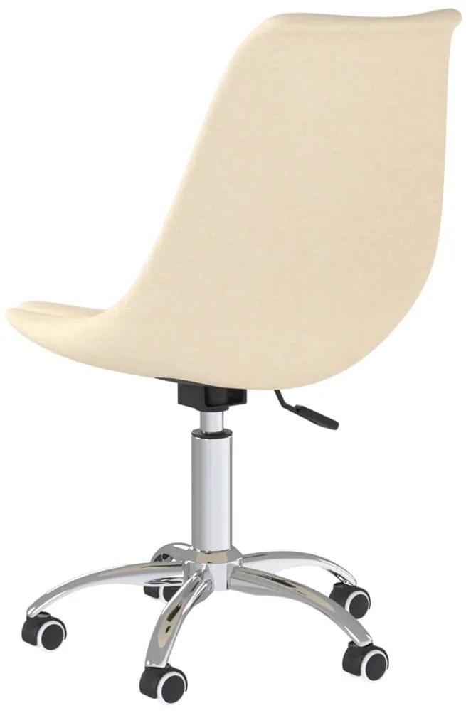 Cadeiras de jantar giratórias 4 pcs tecido cor creme