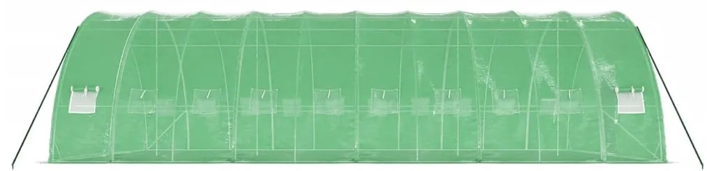 Estufa com estrutura de aço 60 m² 10x6x2,85 m verde