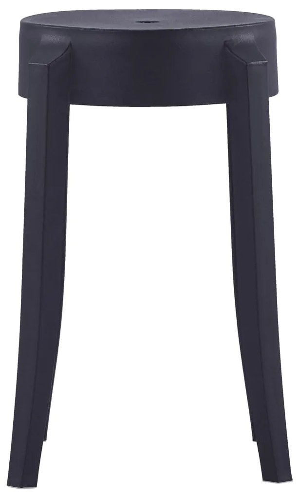 Bancos empilháveis 4 pcs plástico preto