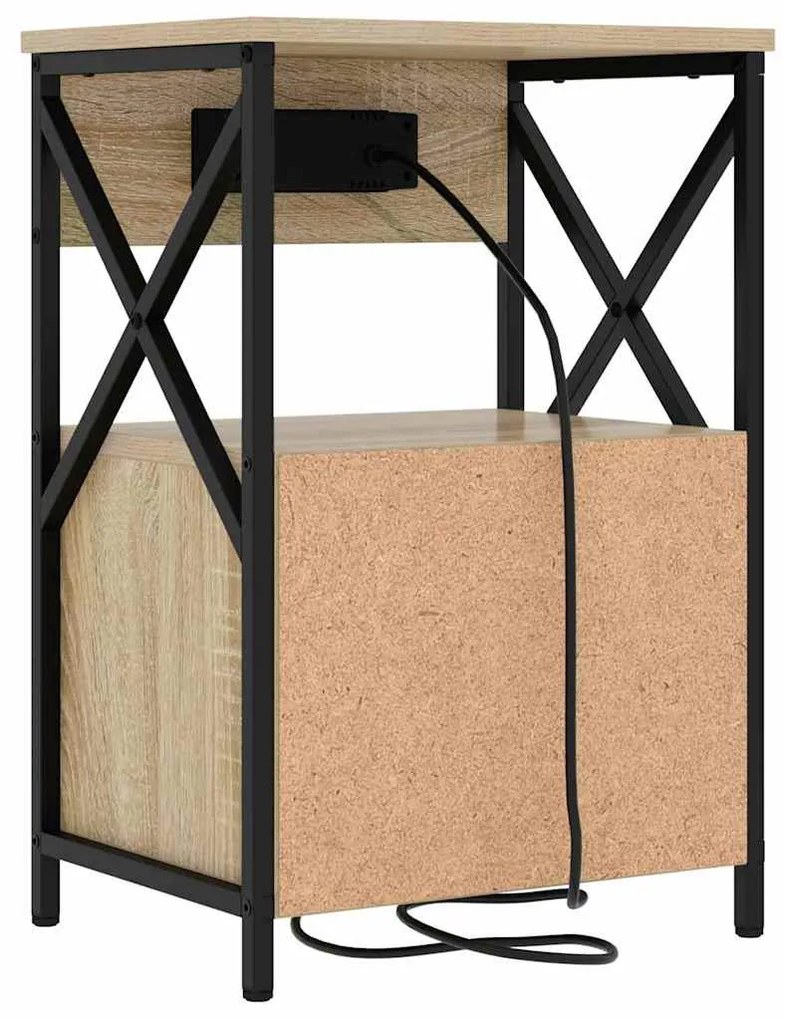 Armário de Cabeceira 2 pcs Carvalho sonoma 40 x 31 x 60 cm