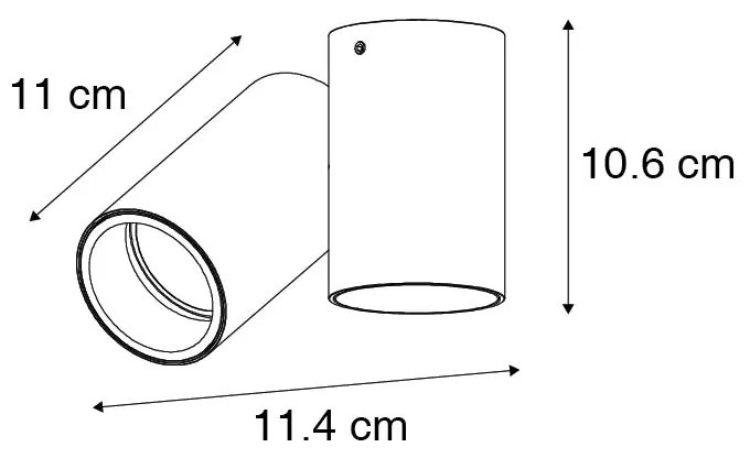Projetores de design ajustáveis pretos - Michael
