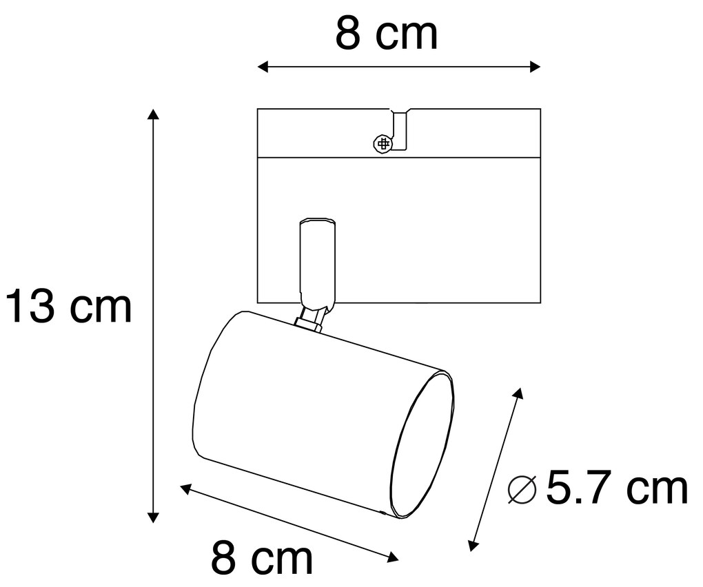 Foco Inteligente Branco Ajustável Quadrado Incl. Wifi GU10 50mm - Jeana