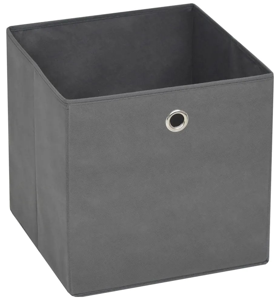 Caixas arrumação 4 pcs 28x28x28 cm tecido-não-tecido cinza
