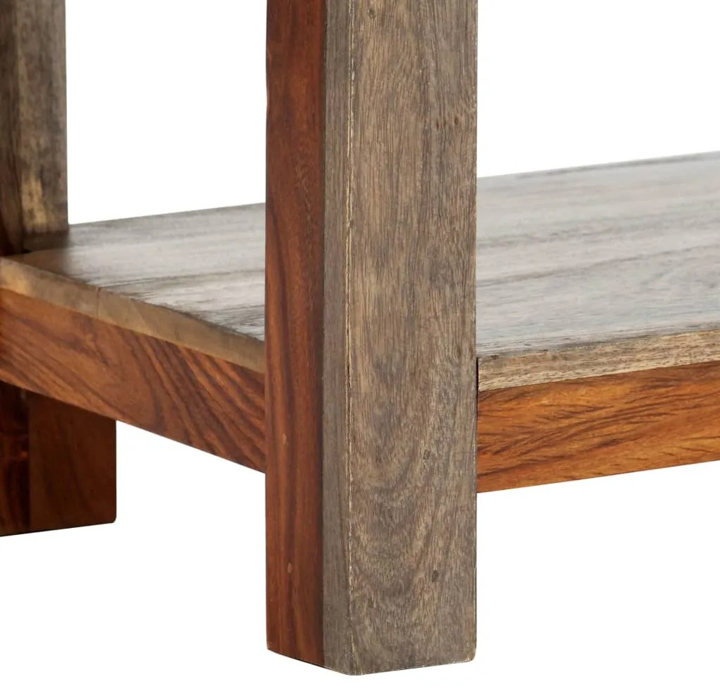 Mesa consola c/ 3 gavetas 120x30x75 cm madeira acácia maciça