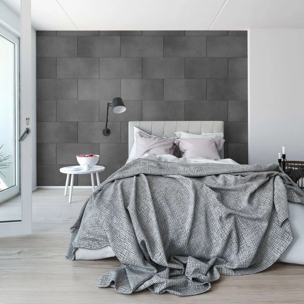 434304 Grosfillex Ladrilho revest. Gx Wall+ 11 pcs 30x60cm pedra cinza-escuro