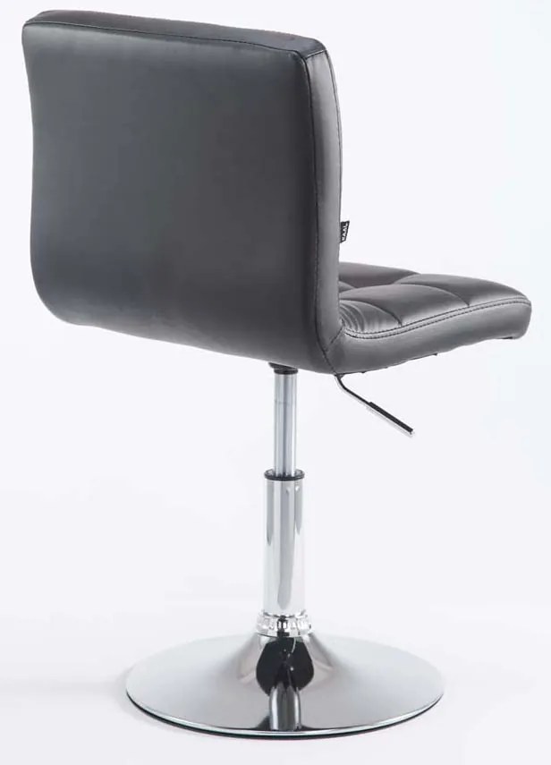 Conjunto de 2 bancos altos Palma V2 em couro sintético 74-88 x 44 x 49 cm Preto