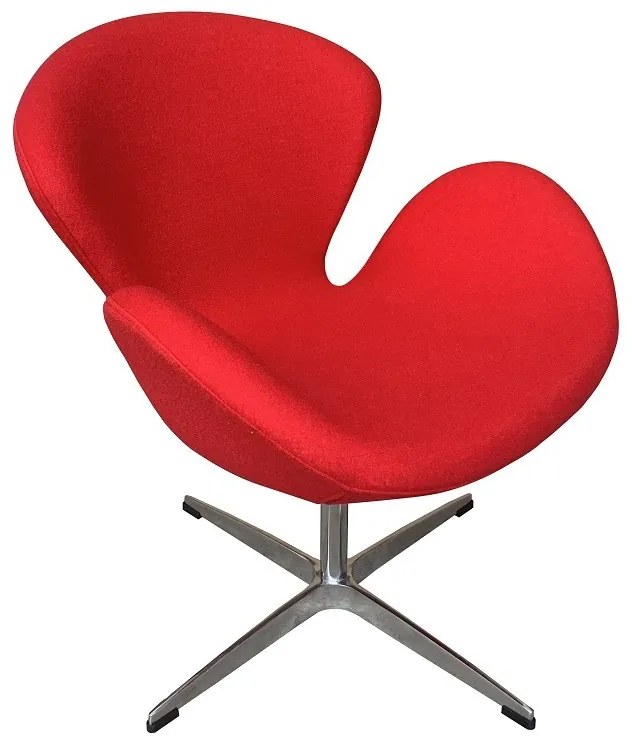 Poltrona SW, estofado tecido cachemira vermelho