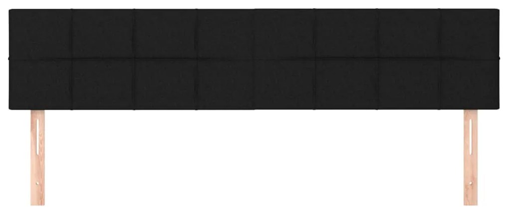 Cabeceira de cama 2 pcs tecido 80x5x78/88 cm preto