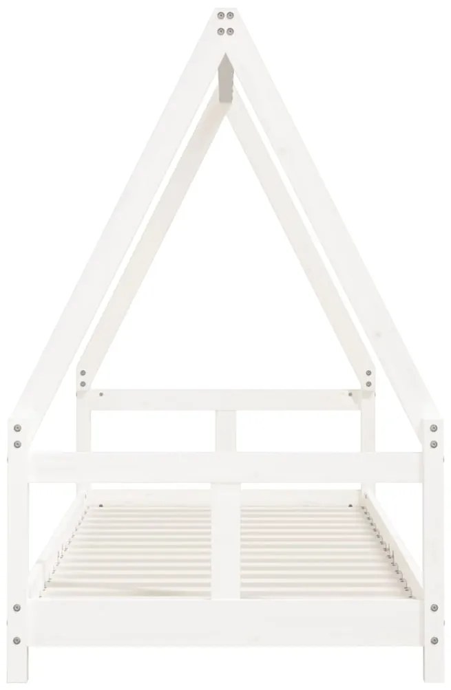 Estrutura de cama infantil 80x200 cm pinho maciço branco