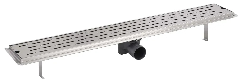 Dreno de chuveiro linear linhas 830x140 mm aço inoxidável