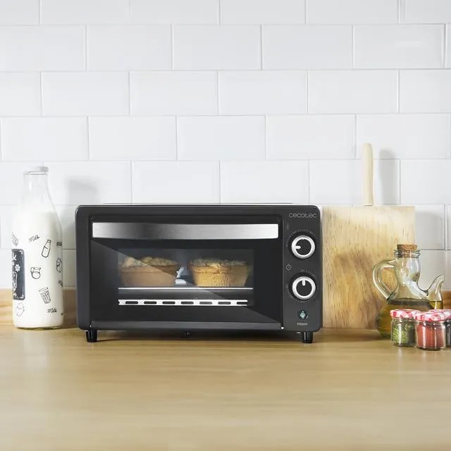 Mini-forno elétrico multifunções Bake&Toast 1090 Black , 10 litros de capacidade e porta com vidro duplo