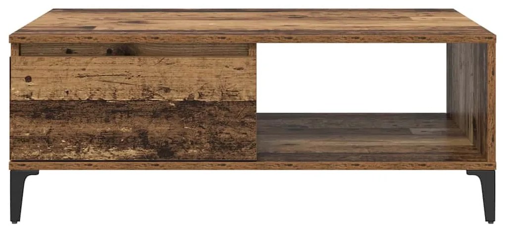 Mesa de centro com prateleira com armazenamento com porta Madeira anti