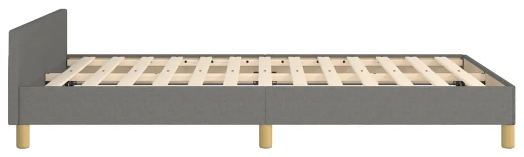 Estrutura de cama sem colchão 120x200 cm tecido cinzento-escuro