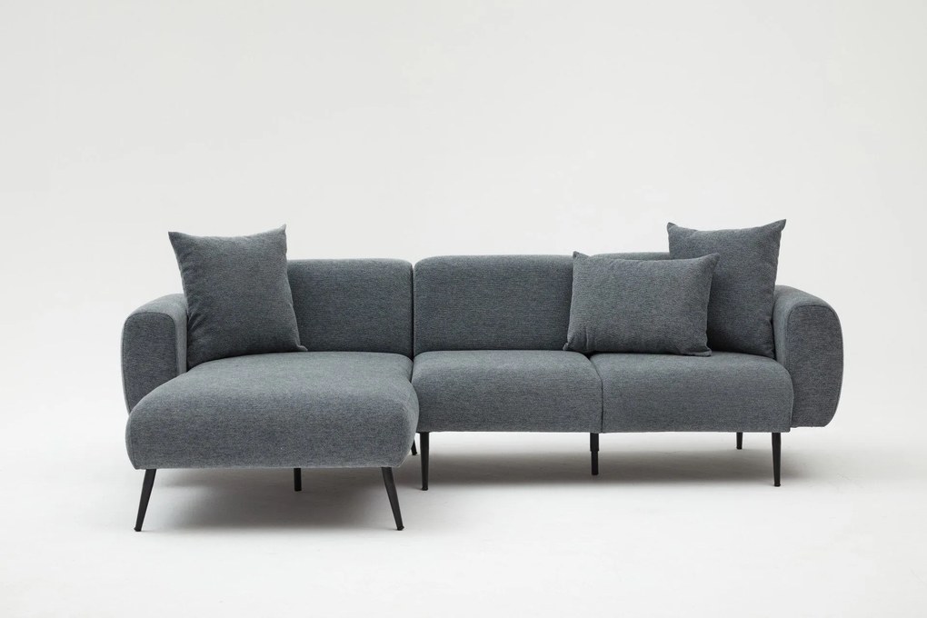 Sofá de Canto Side – Antracite – 252 x 77 x 82 cm