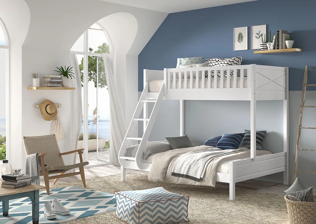Conjunto cama Infantil SCOTT + cama familiar BRANCA