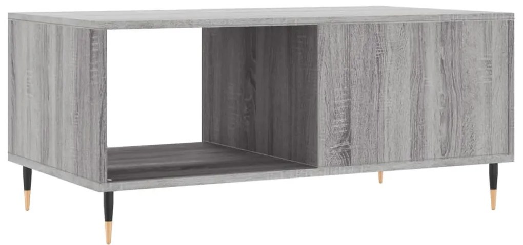 Mesa de centro 90x50x40 cm derivados de madeira cinzento sonoma