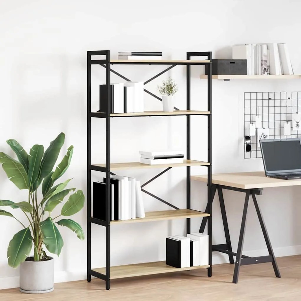 vidaXL Estante Carvalho Sonoma 80 x 30 x 155 cm Madeira processada