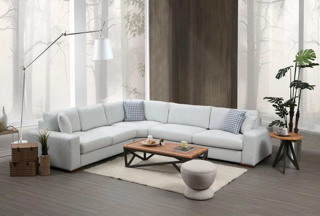 Sofá de Canto Loop - Branco - 282 x 322 cm