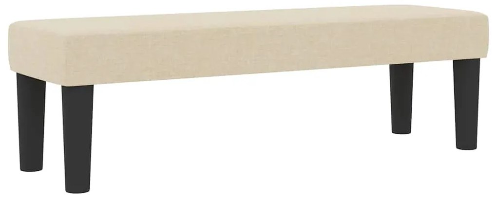 Cama com Estrutura Box com Colchão e Banco Creme 180x200 cm Tecido