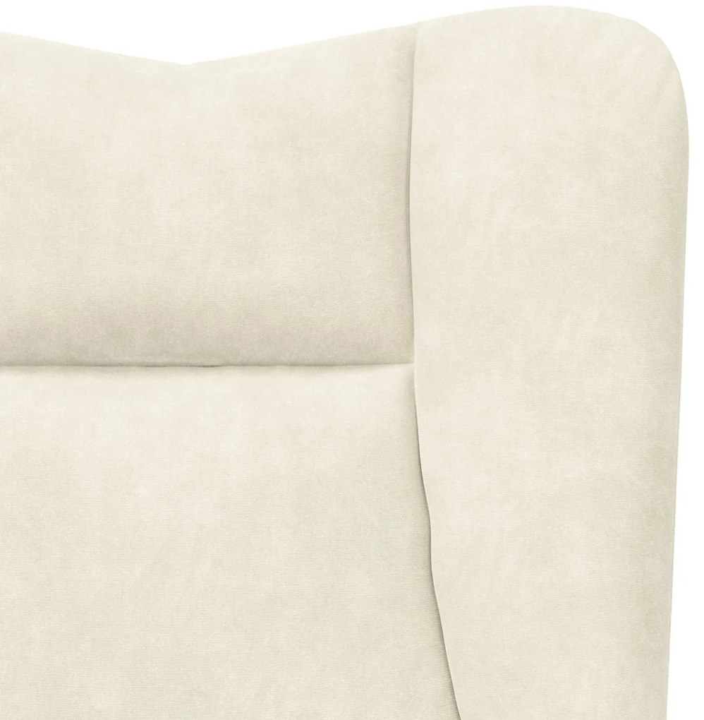 Cadeira Relaxante vidaXL Veludo Creme