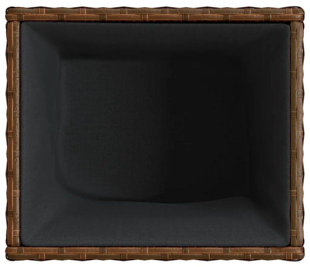 Vaso de jardim 36x30x32 cm vime PE castanho