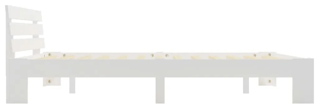 Estrutura de cama com cabeceira 180x200cm pinho maciço branco