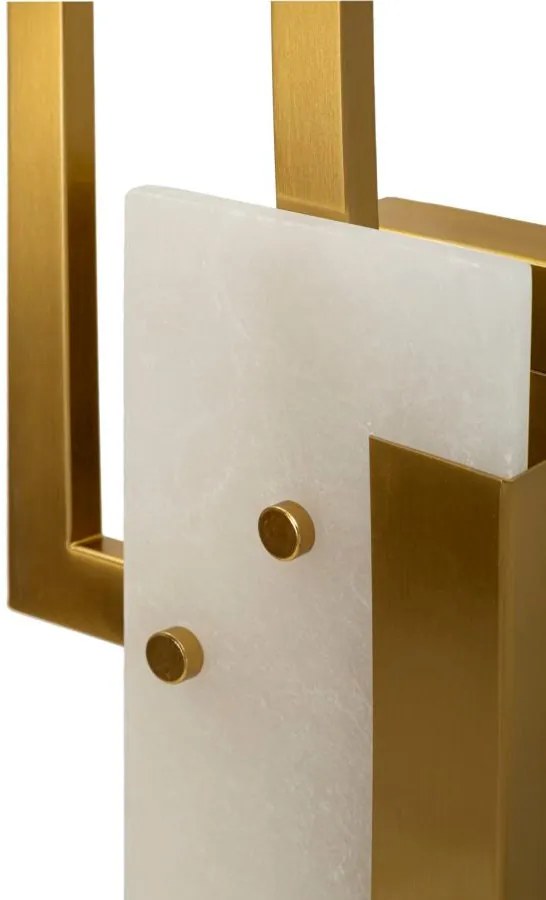 Candeeiro de Parede "Cube" Dourado – 15x8x33 cm