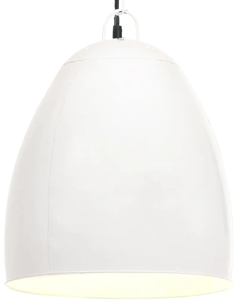vidaXL Candeeiro teto industrial redondo 25 W 42 cm E27 branco