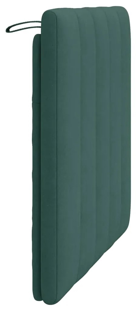 Almofadão de cabeceira 80 cm veludo verde-escuro