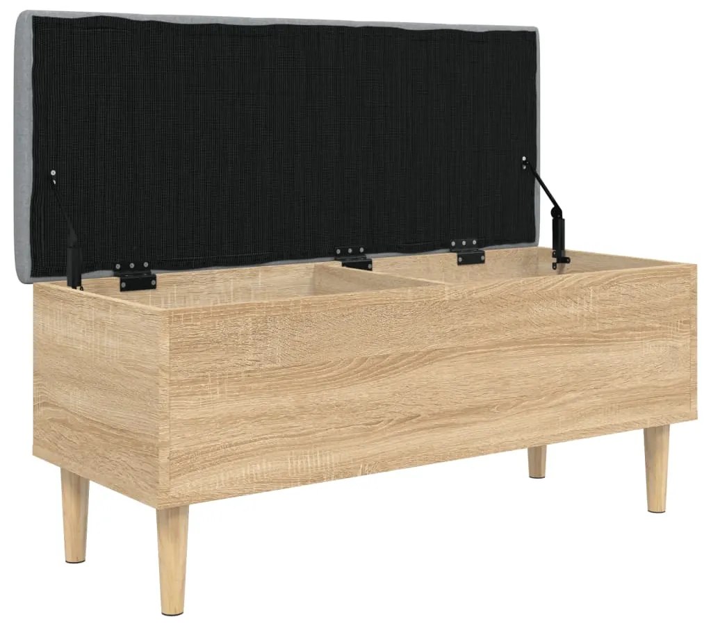 Banco arrumação 102x42x46 cm derivados madeira carvalho sonoma