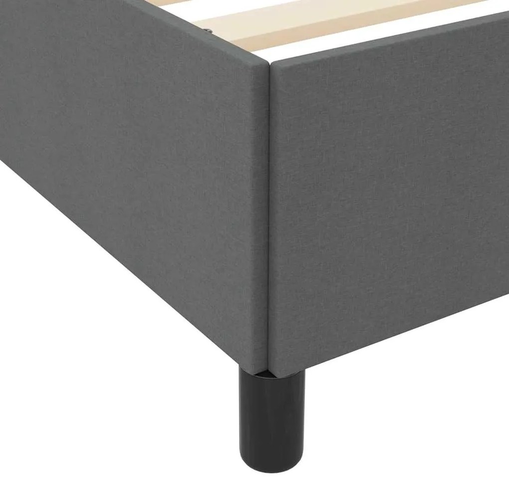 Cama Box Cinza escuro, Preto 140 x 200 cm
