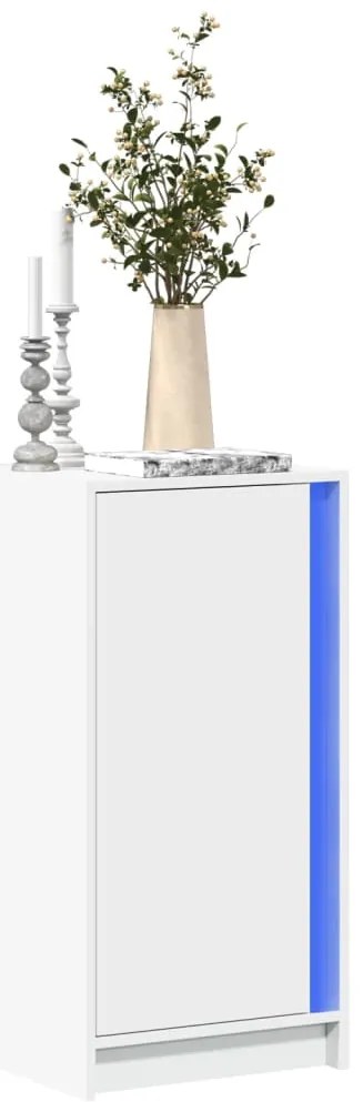 Aparador c/ luzes LED 42,5x34x85 cm derivados de madeira branco