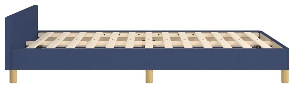 Estrutura de cama sem colchão 120x190 cm tecido azul