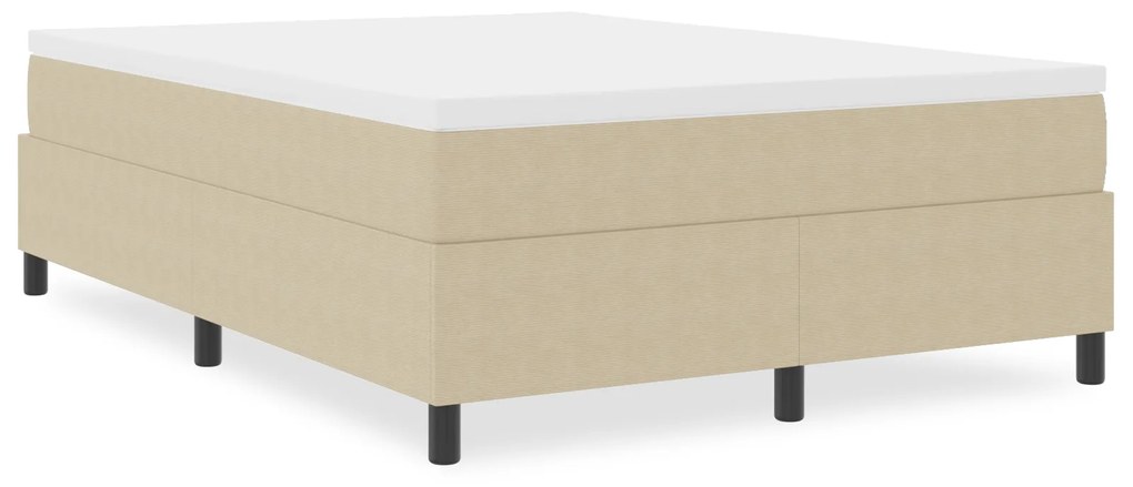 Cama Box vidaXL Verde Claro Cinza 140x200 cm Tecido Cotelê