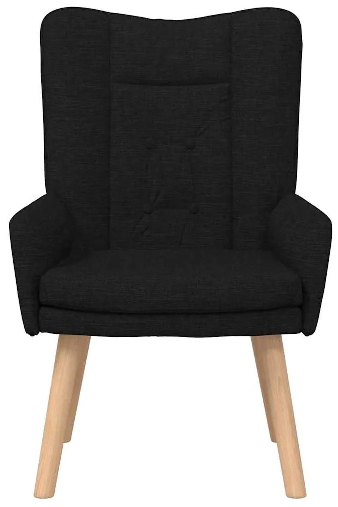 Cadeira Relaxante vidaXL Tecido Preto