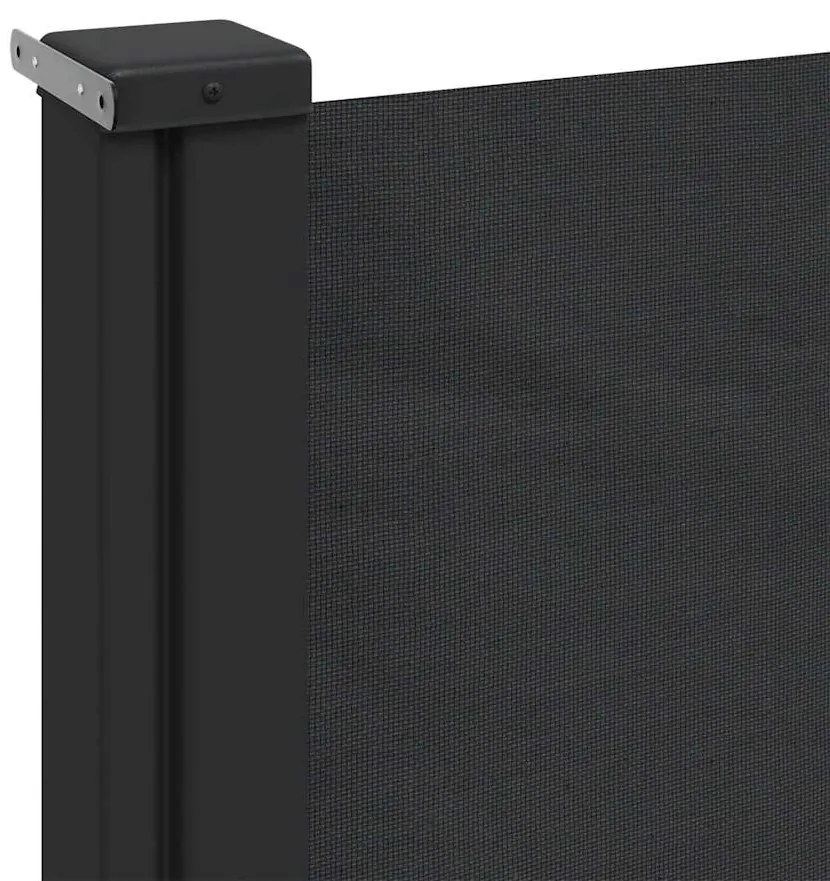 Toldo lateral retrátil 160x600 cm preto