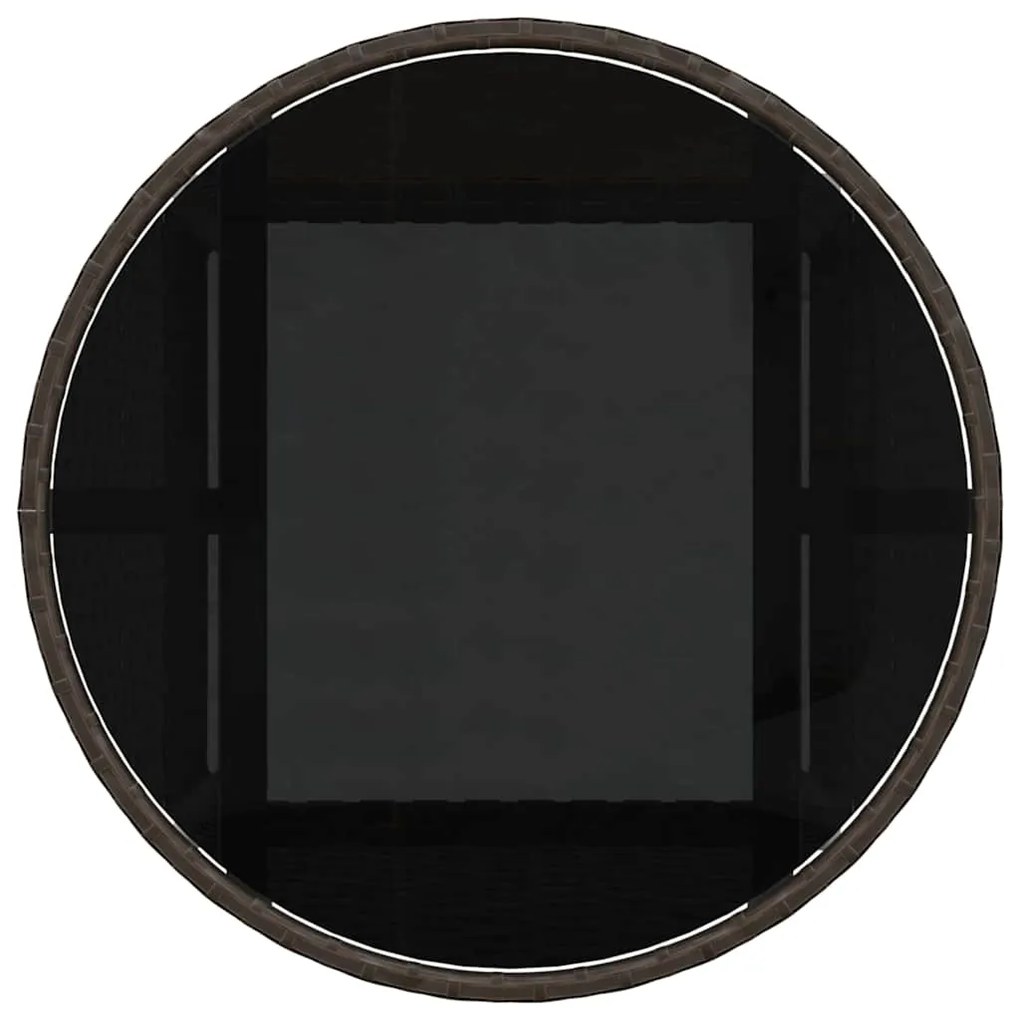 Conjunto de Jantar 5 Peças Jardim Castanho Polirattan
